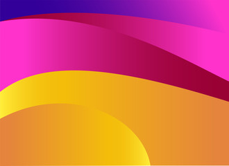 Colorful gradient trend waves background vector. Dynamic simple minimalist design.