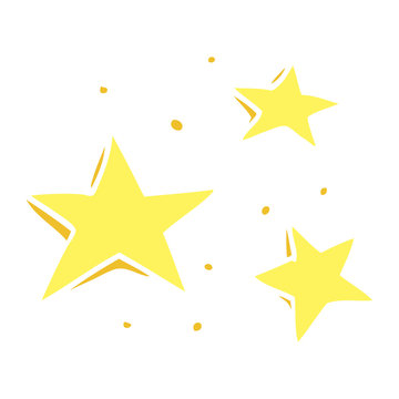 flat color illustration cartoon decorative stars