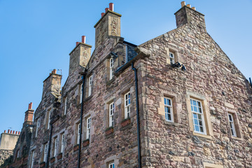 Historic Stone Building and Blue Sky