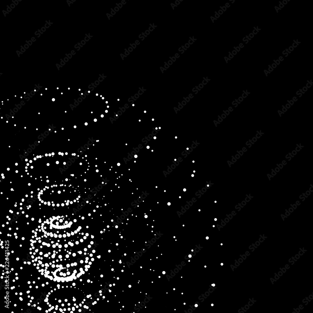 Poster abstract 3d sphere made of points. futuristic technology style. sphere particles. background vector.
