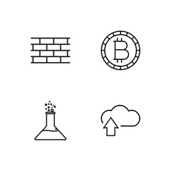 web simple outlined icons set