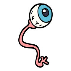 Obraz premium gross hand drawn doodle style cartoon eyeball