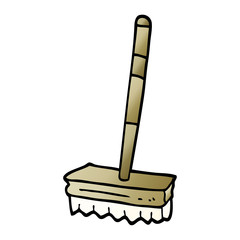vector gradient illustration cartoon sweeping brush