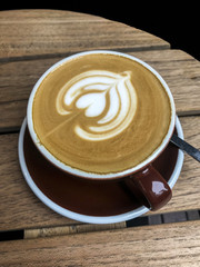 Istanbul, Turkey, 20 September 2018: Latte at table