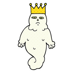 comic book style cartoon spooky ghost king