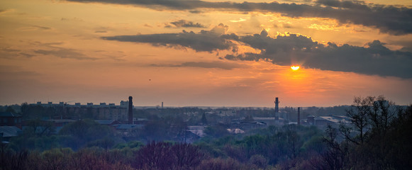 Fototapeta premium Evening city