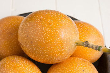 Granadilla or simply pomegranate, Passiflora ligularis.
