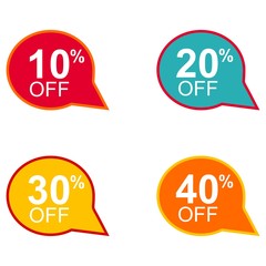 Discount tag with special offer sale sticker. Promo tag discount offer layout. Sale label with advertise offer design template. Sticker sign price isolated modern graphic style vector illustration.