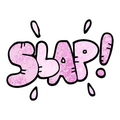 grunge textured illustration cartoon slap symbol