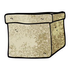 grunge textured illustration cartoon cardboard box