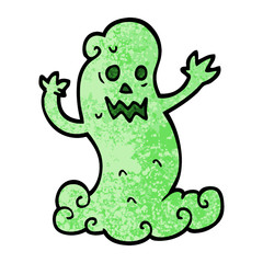 grunge textured illustration cartoon spooky ghost