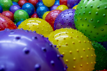 colorful lots of big bumpy plastic air balls
