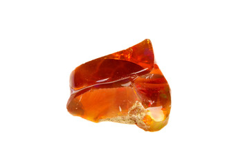 Macro Opal mineral stone in rock on white background