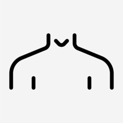 Outline shoulder pixel perfect vector icon