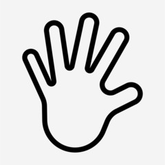 Outline hand pixel perfect vector icon