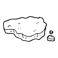 black and white cartoon old rock