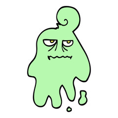 hand drawn doodle style cartoon spooky ghost