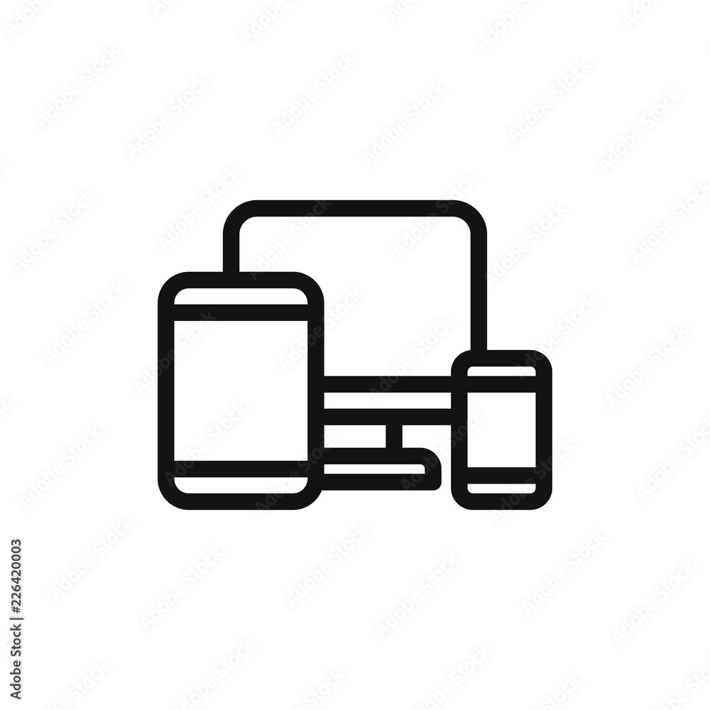 Poster responsive web design vector icon