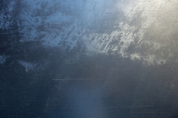 Distressed blue grey metal background surface