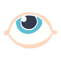 Obraz premium flat color illustration cartoon all seeing eye