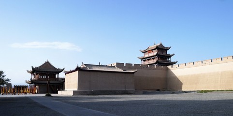Shot of Ancient Chinese temple pagoda castle