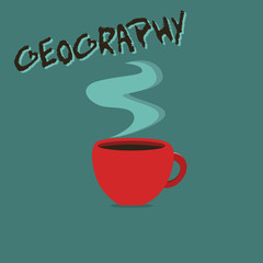 Conceptual hand writing showing Geography. Business photo showcasing study of physical features of earth and its atmosphere nature.