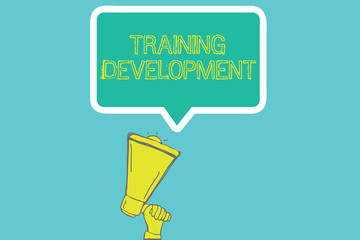 Word writing text Training Development. Business concept for Learn and Expand skills and knowledge Program.