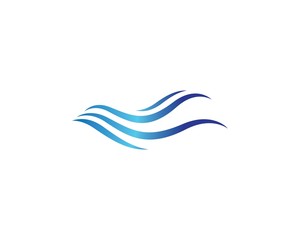 Water wave logo illustration