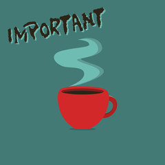 Conceptual hand writing showing Important. Business photo showcasing great significance value for someone or in general Priority.