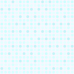 Cyan polka dot pattern. Seamless vector