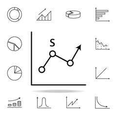 line chart line icon. Chart and diagram icons universal set for web and mobile