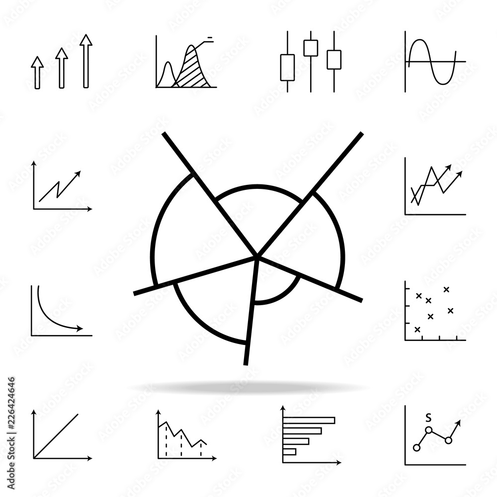 Aufkleber spy chart line icon. chart and diagram icons universal set for web and mobile