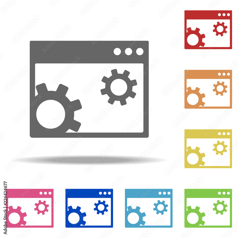 Poster site optimization icon. elements of seo & development in multi colored icons. simple icon for websit
