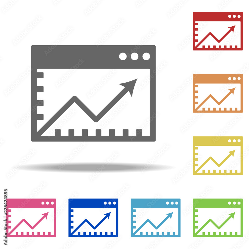 Poster e-commerce solution icon. elements of seo & development in multi colored icons. simple icon for webs