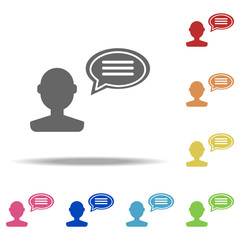 customer reviews icon. Elements of Seo & Development in multi colored icons. Simple icon for websites, web design, mobile app, info graphics