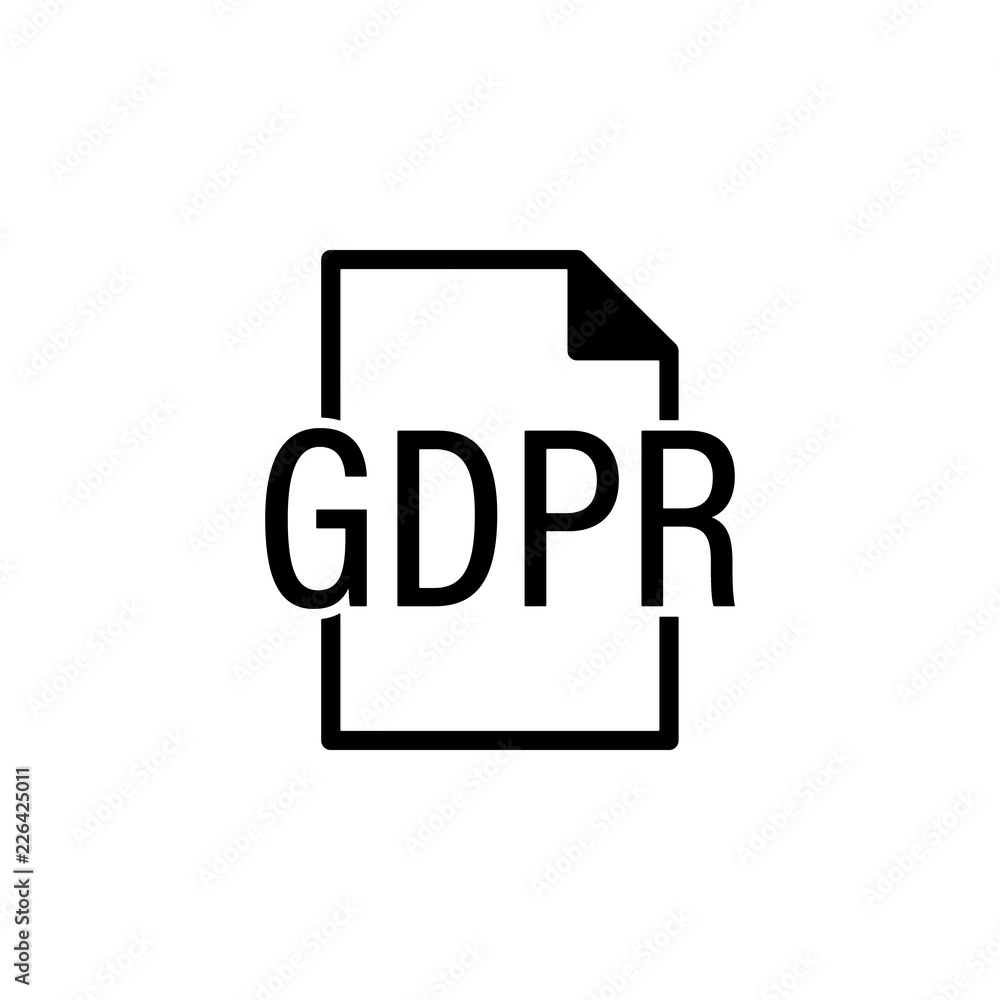 Poster gdpr, document icon. element of gdpr icon for mobile concept and web apps.detailed gdpr, document ic