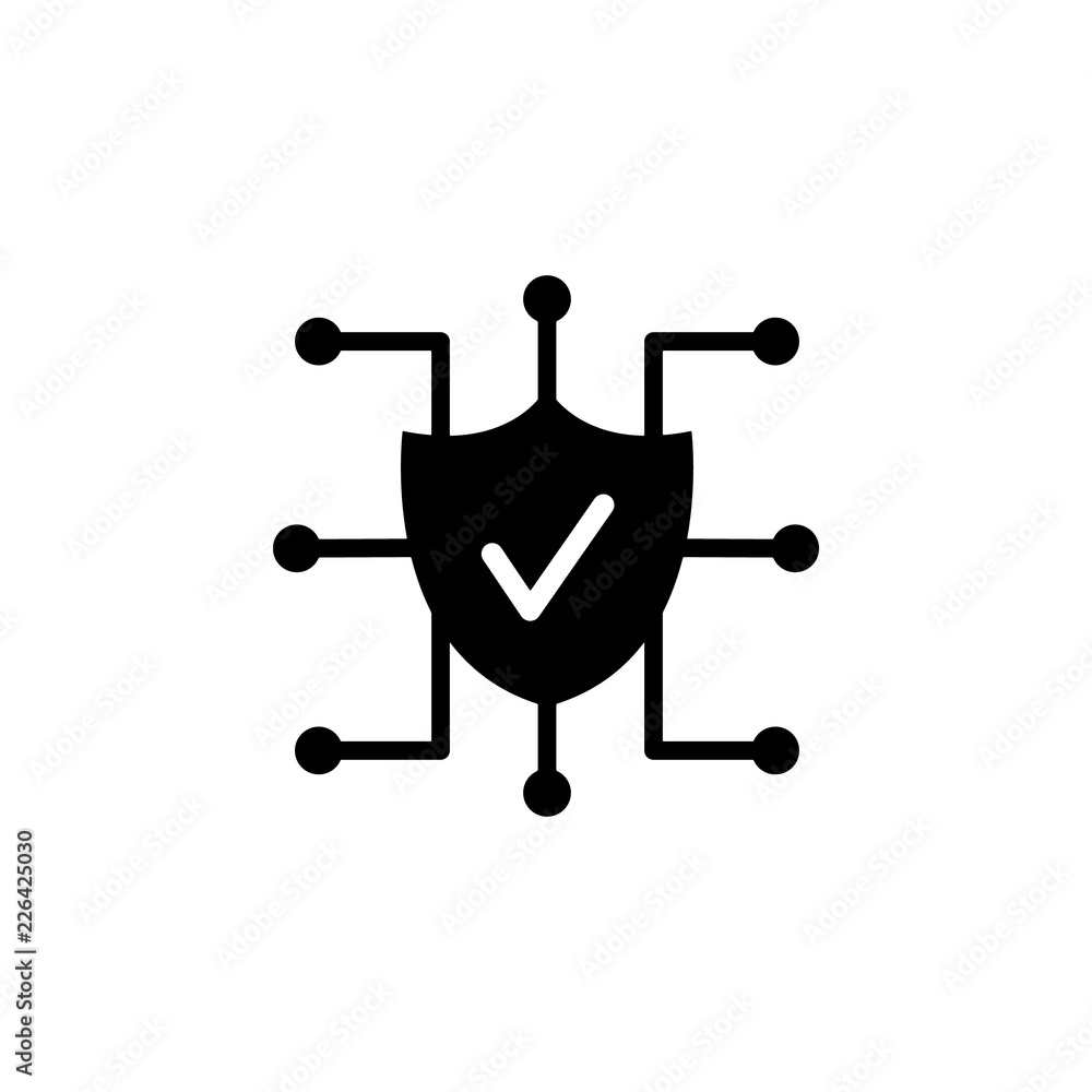 Poster chip, security icon. element of gdpr icon for mobile concept and web apps.detailed chip, security ic