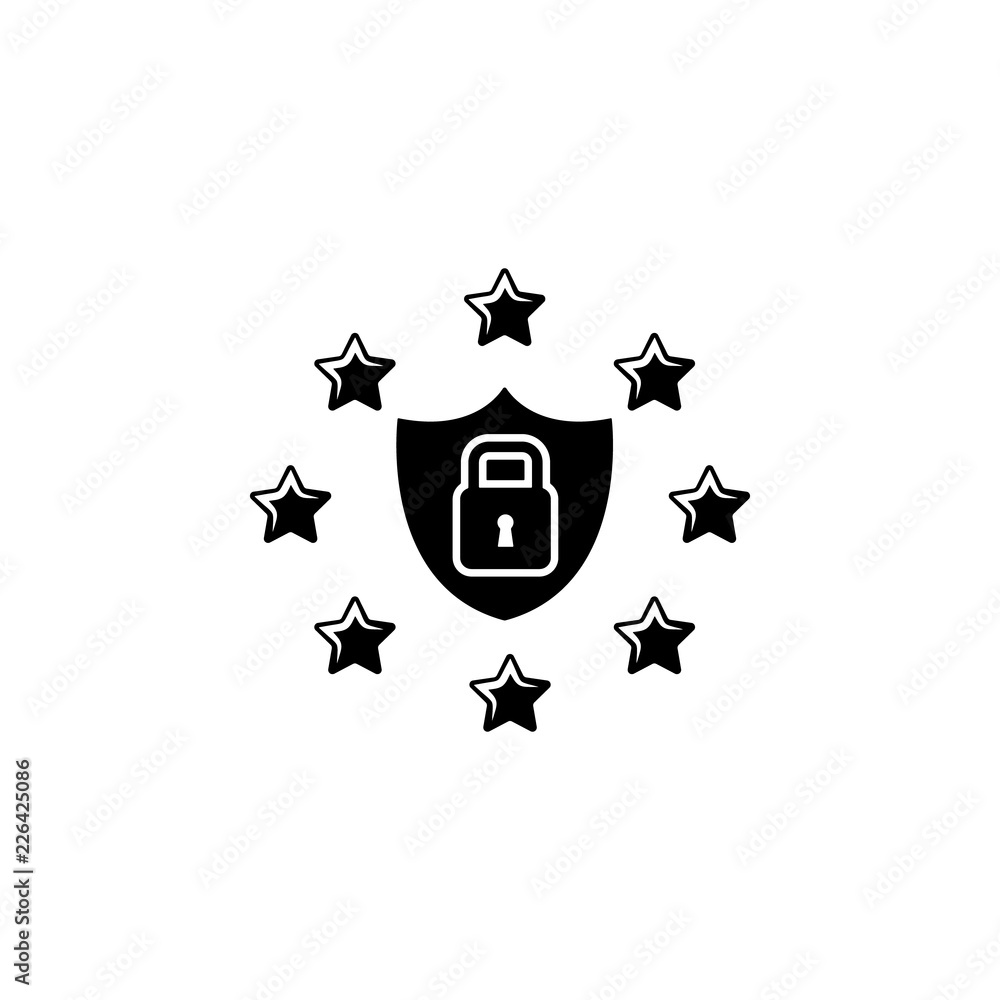 Poster data, gdpr icon. element of gdpr icon for mobile concept and web apps.detailed data, gdpr icon can b