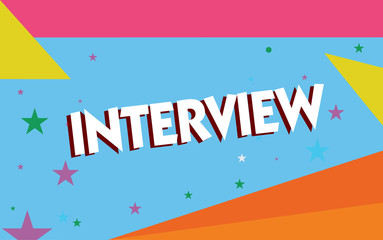 Text sign showing Interview. Conceptual photo meeting of showing face to face especially for consultation.