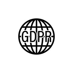 world, GDPR icon. Element of gdpr icon for mobile concept and web apps.Detailed world, GDPR icon can be used for web and mobile