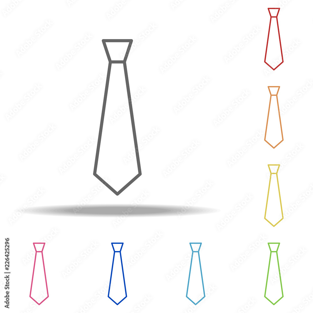 Poster tie icon. elements of finance and chart in multi colored icons. simple icon for websites, web design