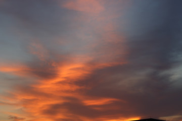 Beautiful orange sky sunset