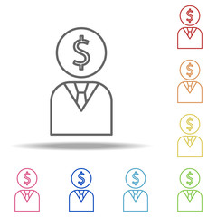 businessman icon. Elements of Finance and chart in multi colored icons. Simple icon for websites, web design, mobile app, info graphics