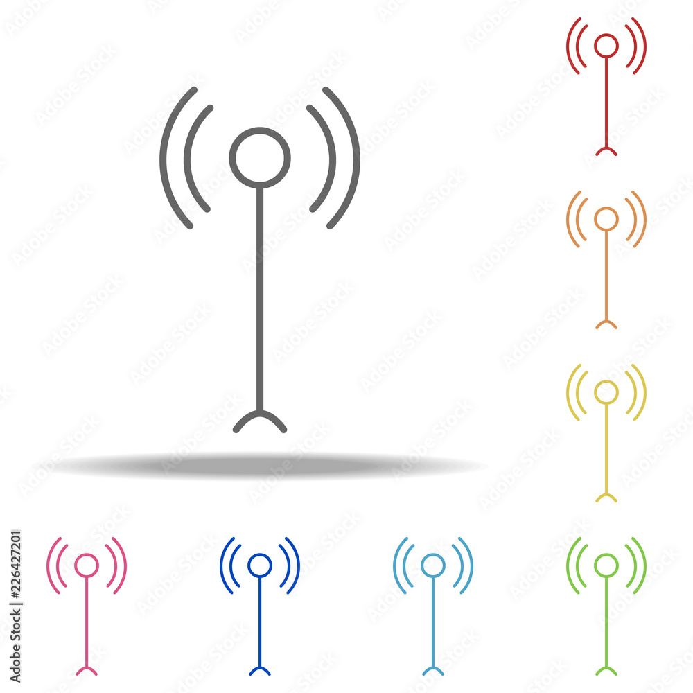 Poster antenna wave icon. elements of web in multi colored icons. simple icon for websites, web design, mob