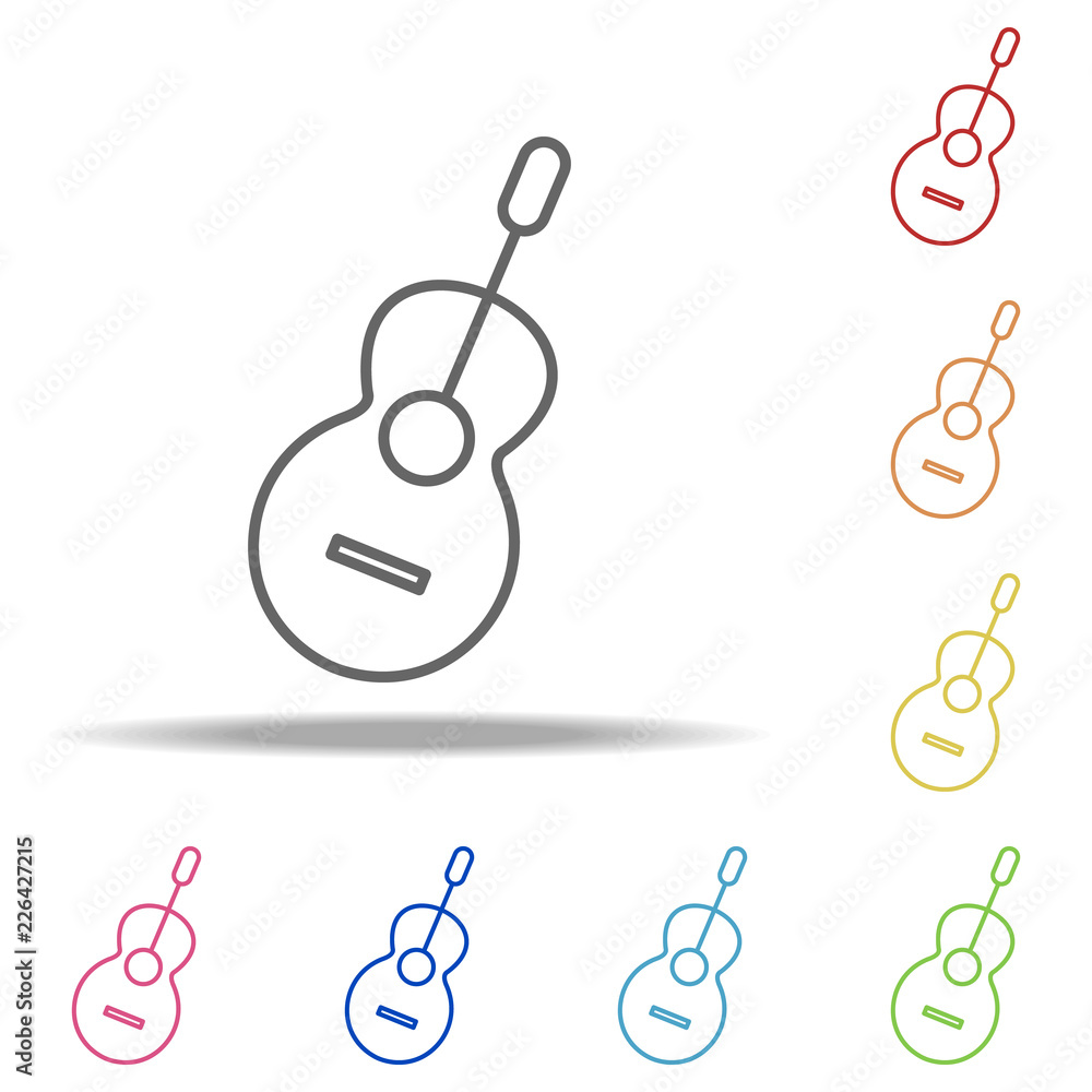 Poster guitar icon. elements of web in multi colored icons. simple icon for websites, web design, mobile ap