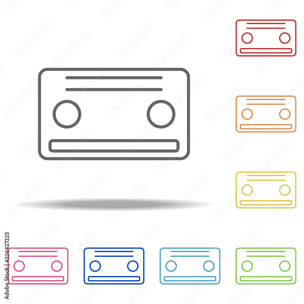 Poster cassette icon. elements of web in multi colored icons. simple icon for websites, web design, mobile 