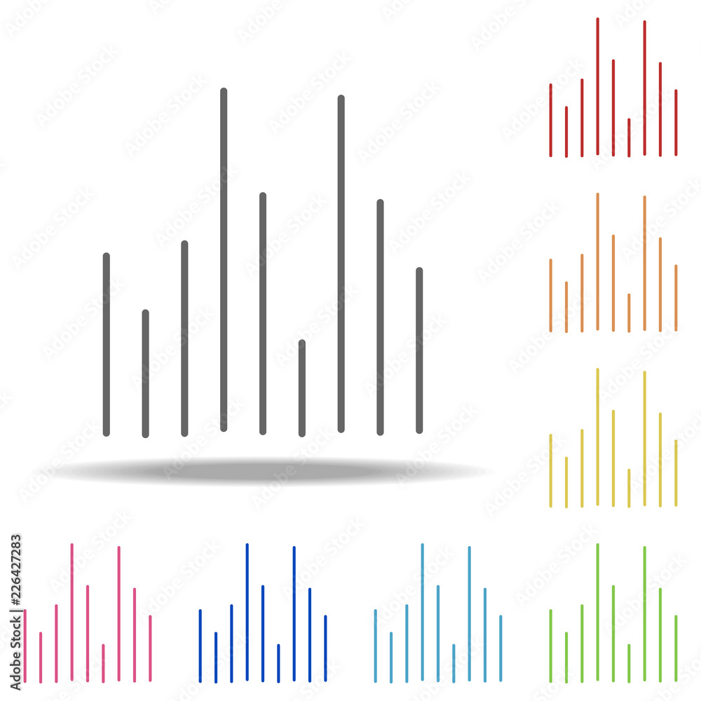 Poster music soundwave icon. elements of web in multi colored icons. simple icon for websites, web design, 