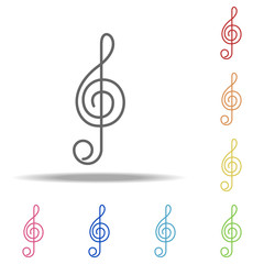 music script icon. Elements of Web in multi colored icons. Simple icon for websites, web design, mobile app, info graphics