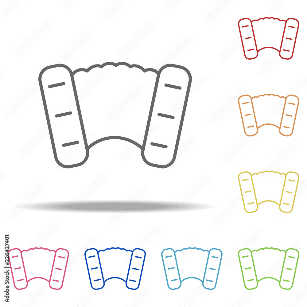 Poster accordion icon. elements of web in multi colored icons. simple icon for websites, web design, mobile