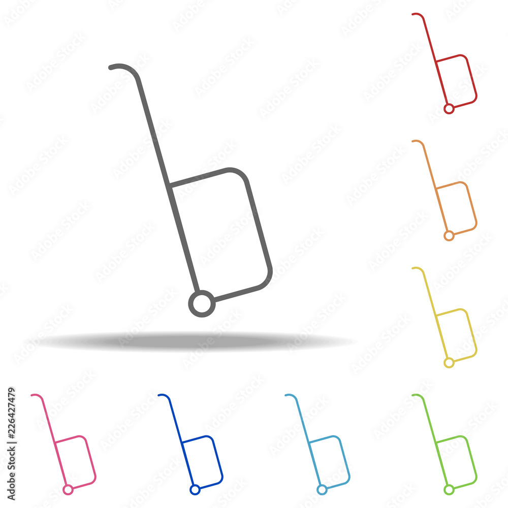 Poster trolley for a suitcase icon. elements of web in multi colored icons. simple icon for websites, web d